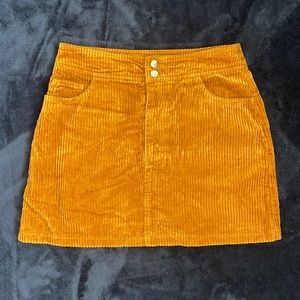 Burnt Orange Cord Skirt